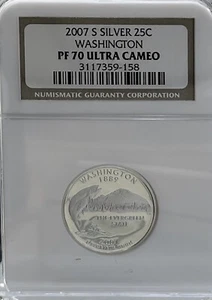 +2007-S Washington 25C - NGC PF70 UCAM State Quarter Ultra Cameo - #249 - Picture 1 of 2