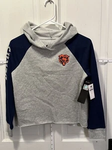 Chicago Bears Light Hoodie Youth Girls Size 10 Sweater White Justice Brand New - Picture 1 of 9