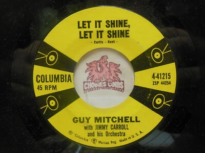 Guy Mitchell – Let It Shine, Let It Shine / Butterfly Doll, 45 RPM VG (27A) - Imagem 1 de 2