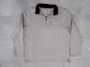 Woolrich Mens Sweater Size XL 1/4 Zip Fleece Pullover Beige - Picture 1 of 7