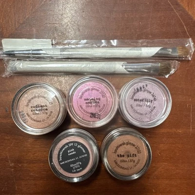 5 BareMinerals Glimmer Eyeshadow Water Lily The Gift Rebecca Amanda & Brush New - Image 1 of 4
