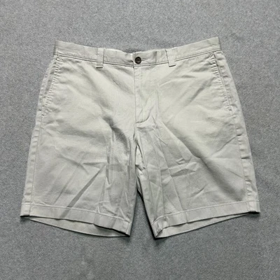 J. Crew 9" Flex Chino Shorts Mens 34 Beige Stretch Flat Front - Image 1 of 4
