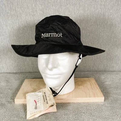 Шляпа сафари MARMOT Precip мужская S/M черная дождевое солнце широкие поля регулируемая 19680 - Изображение 1 из 4