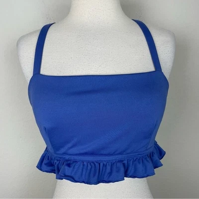 Sutiã esportivo Free People Movement azul plie o dia todo médio - Imagem 1 de 4