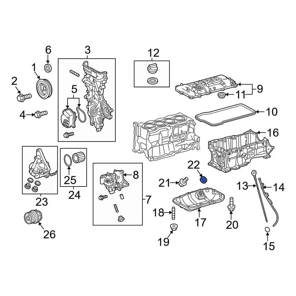 For Toyota Tacoma 1995-2024 Toyota 9043012031 Engine Oil Drain Plug Gasket Foto 1 de 4