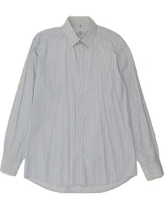 VALENTINO Mens Shirt Size 16 41 Large Blue Striped AN05 - Picture 1 of 4
