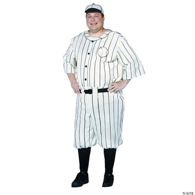 Disfraz de jugador de béisbol Old Tyme talla grande para hombre - Accesorio de disfraz de Halloween para adulto Foto 1 de 4