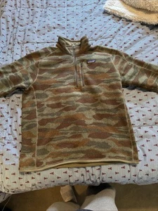 Patagonia 25523 Camo Large Men’s Better Sweater 1/4 Zip - Picture 1 of 6