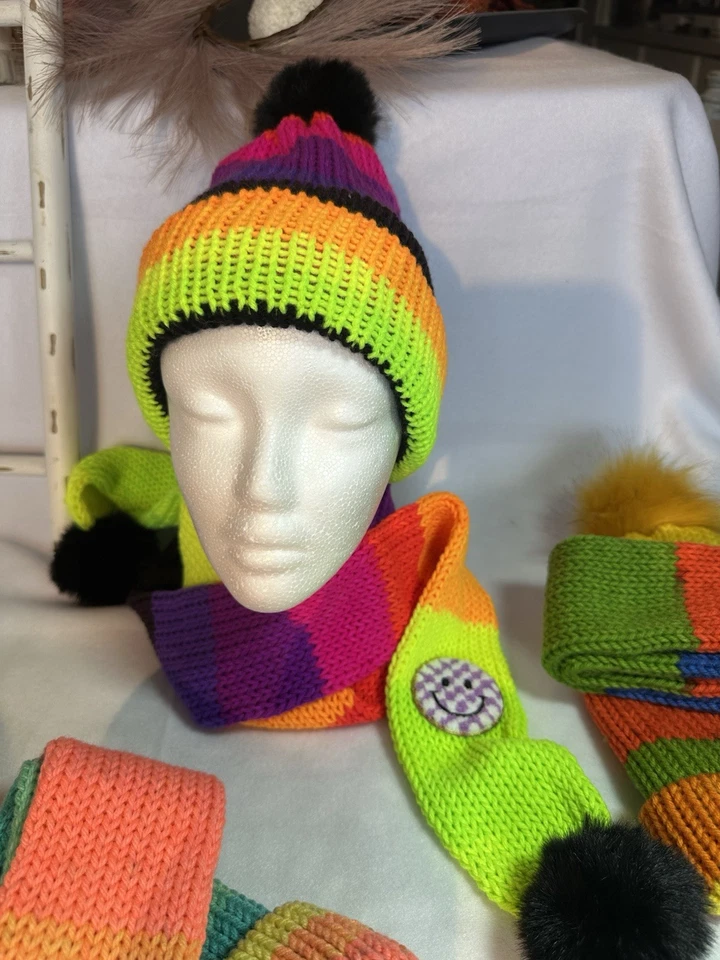 Juego de gorro y bufanda de punto para niños pequeños hecho a mano mejor para niños de 2 a 5 años Foto 1 de 4