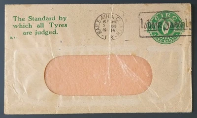 IRELAND 1944 POSTAL STATIONERY 1/2d STO USED ENVELOPE 'DUNLOP TYRES' JUNG IX 1a Foto 1 de 2