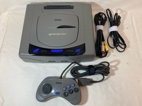 [g1834]SEGA Saturn Console Gray HST-3210 Cable Tested USED SET JAPAN