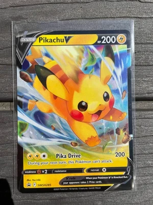 Pikachu V - SWSH285 - Pokemon Sword & Shield Promo Ultra Rare Holo Card NM - Image 1 of 2