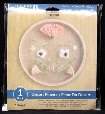 Kit de bordado 2023 LEISURE ARTS "Flor do Deserto" #51126 NOVO LACRADO - Imagem 1 de 4