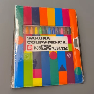 Sakura Coupy pencil 12 color colour  crayon FY12-R1 12 colored pencils Japan New - Image 1 of 3