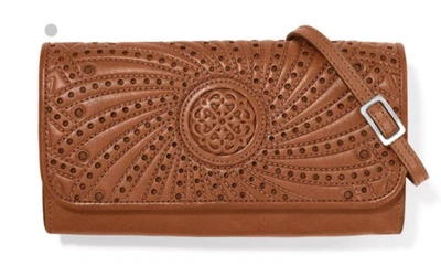 Nuevo con etiquetas Cartera Bandolera Grande Brighton Ferrara Bellezza Cuero Coñac $315 Foto 1 de 4