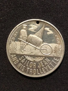 Sailor Jean And His Trolleyette Token, John Krohn Of Boston - Picture 1 of 2