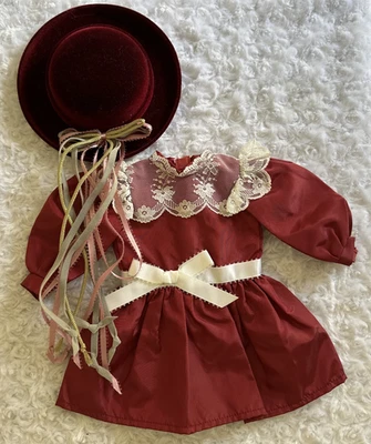 Chapéu social de Natal vermelho American Girl Pleasant Company boneca Samantha - Imagem 1 de 4