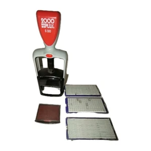 2000 Plus Heavy Duty Custom Make Your Own Stamp Kit Self-Inking + Black, Red Ink - Picture 1 of 4