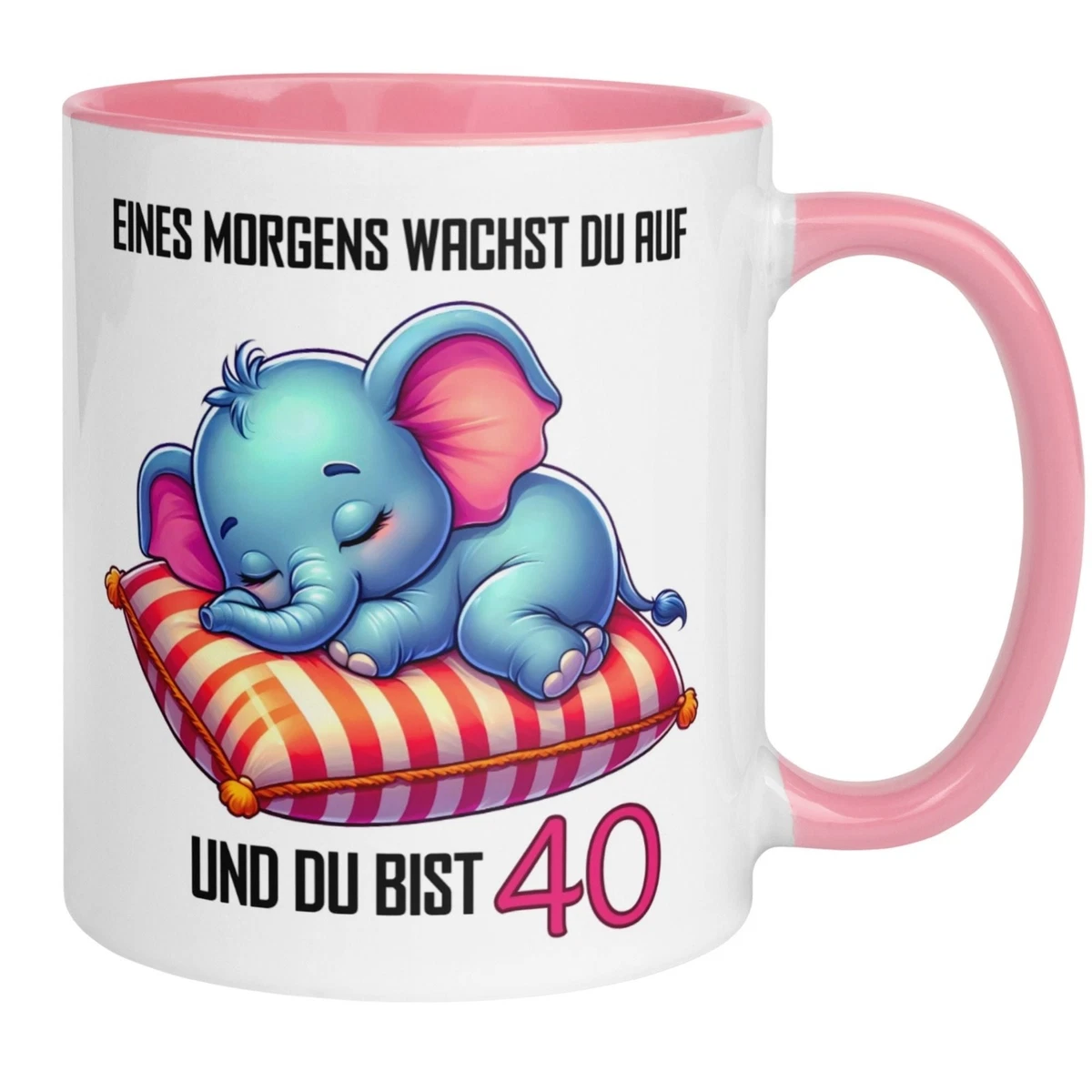 „Ich Denke An Elefanten“ Tasse – Lustige Keramiktasse Für Kaffee & Tee, Spülmaschinenfest