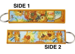 π₯ Portachiavi Van Gogh Girasoli 5β Ricamato Estivo Sole Zaino Chiave Pull Tag - Foto 1 di 4