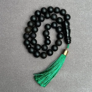 Baltic Amber Islamic black Tasbih Misbaha Rosary 33 Prayer Beads 9mm 16,3g - Picture 1 of 3