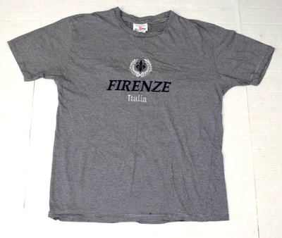 Vintage T-Shirt TimeTex Size L 90s Firenze Italia Blue white Stripe Made Italy - Image 1 of 4