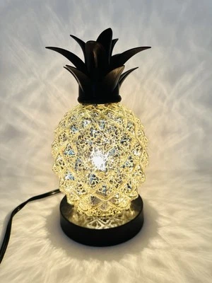 Mercury Glass Pineapple 9.5" Table Lamp Pineapple Night Light for Bedroom -Works - Image 1 of 4