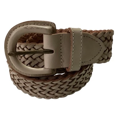 Madewell Woven Leather Belt size XL-XXL pale oyster - Image 1 of 4
