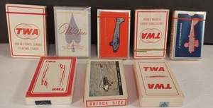 VTG  Playing Cards Lot Collectible New Aviation US Air Concorde Piedmont TWA GA3 - Picture 1 of 2