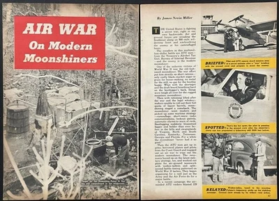 “Air War on Modern Moonshiners” 1948 pictórico ATU Moonshine Air Patrol - Imagem 1 de 2