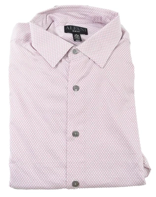 Alfani Men Shirt New XL 17-17.5 34/35 Pink Design Button Up Slim Fit Long Sleeve - Image 1 of 4