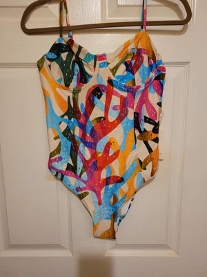Nuevo con etiquetas Traje de baño de una pieza Milly Cabana Under The Sea Rainbow con múltiples aros talla L Foto 1 de 4