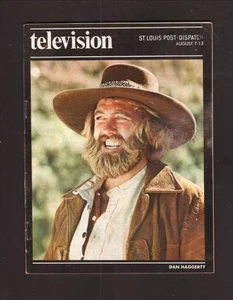 1977 Dan Haggerty Grizzly Adams St Louis Post-Dispatch Television Guide - Picture 1 of 1