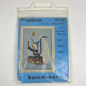 Vintage Rose Galitzer Buccaneer Needlework Kit Pirate Child Wool 10x14 - Picture 1 of 5