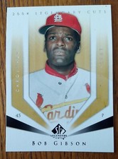 BOB GIBSON, 2004 UPPER DECK SP LEGENDARY CUTS #11, CARDINALS