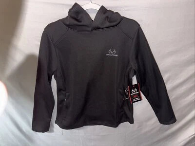 RealTree Ladies Performance Tech Hoodie Face Gaiter Black Pullover Size Medium - Image 1 of 4