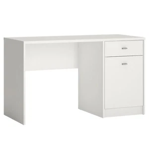 Schreibtisch mit Schubladen Home-Office-Tisch aus Holz weiß - Bild 1 von 3