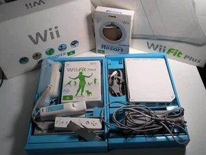 Nintendo Wii Console Bundle w/ Wii Sports Resort, Fit Plus, Balance Board – Test - Picture 1 of 8