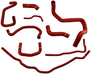 Kit de manguera de radiador de refrigerante de silicona roja se adapta a 00-06 VW Golf GTI GLS MK4 1.8L Turbo - Imagen 1 de 2