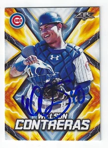 WILLSON CONTRERAS CHICAGO CUBS SIGNED 2017 FIRE BASEBALL CARD ST LOUIS CARDINALS - Picture 1 of 1