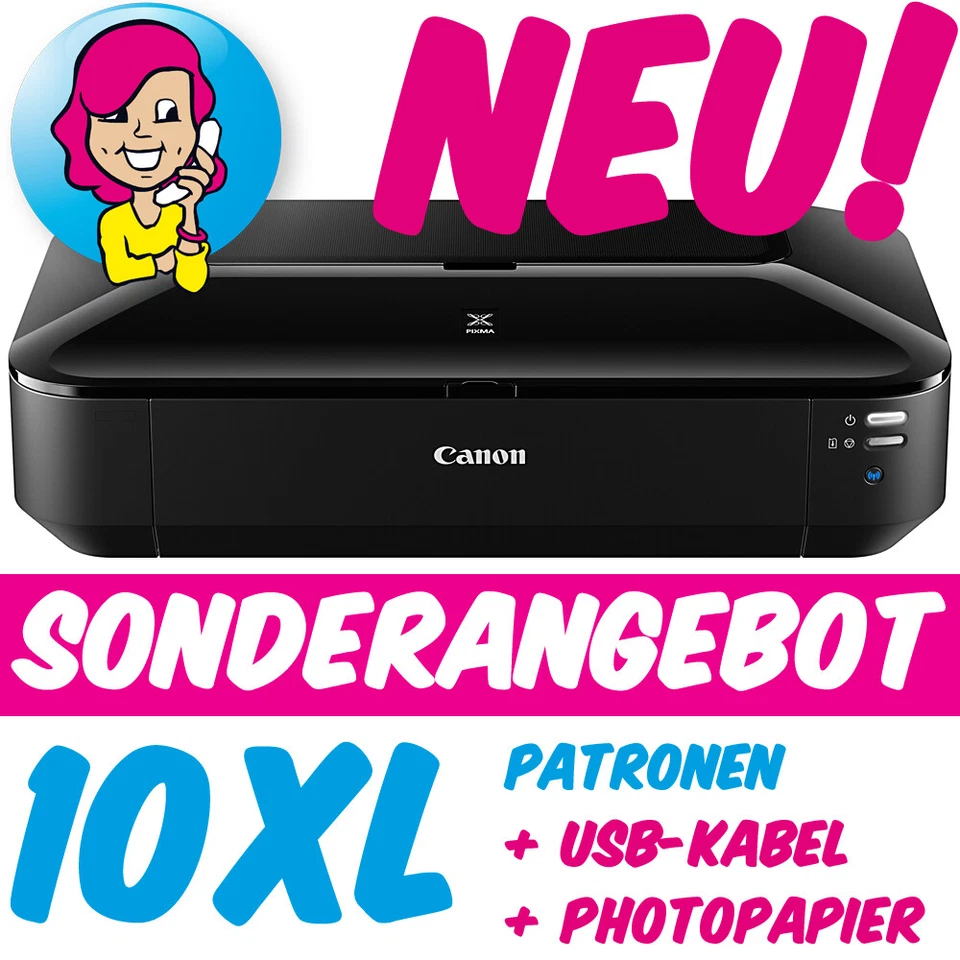 Canon Pixma IX6850 iX 6850 DINA4 DINA3+ Format Drucker WLAN USB 10x XL Tinte NEU - Bild 1 von 1