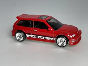 Hot Wheels 1990 Honda Civic EF, Custom Wheel Swap, Chrome Detailing - Picture 1 of 6