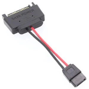 15-pin to 6-pin SATA Power Cable Laptop SFF PC 12.7mm 9.5m DVD CD Drive 6cm Wire - Picture 1 of 6
