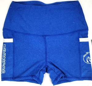 NEW Boise State BSU Broncos Colosseum Blue Stretch Tights Shorts Women's S - Picture 1 of 9