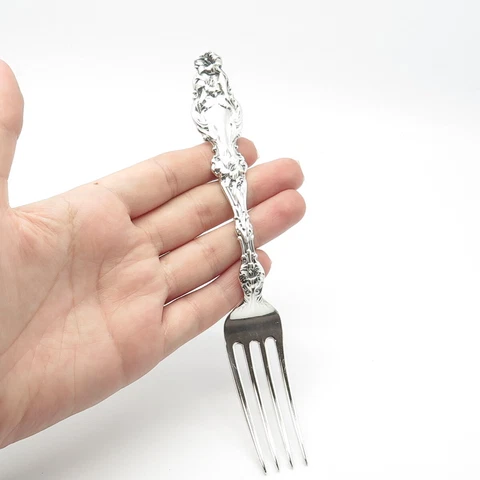 925 Sterling Silver Antique Whiting Manf. Co Ornate Serving Fork Cover