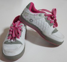 Size 9 Girls Sneakers Skater Shoes Doghouse White Pink Lace Up