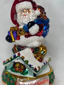 Christopher Radko UP ON THE HOUSETOPS Songs of the Season Santa Ornament 1020896 - Picture 1 of 13