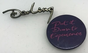 DARLING Put It Down To Experience 1979 Set of 2 Promo Pinback Buttons -VG - Picture 1 of 4