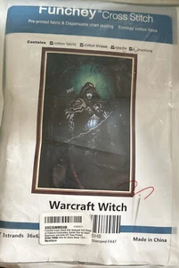 Funchey Cross Stitch WARCRAFT WITCH 36x62cm NEW - Picture 1 of 2