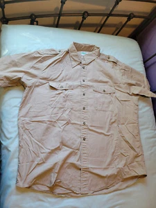 LL Bean Mens XL Khaki Hunting Fishing Shirt Button Up Buzz Off Insect Shield - Picture 1 of 5